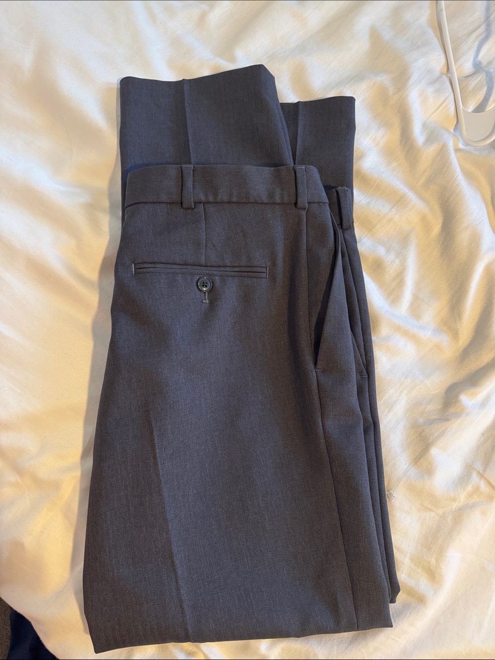 Dockers 34x32 Men's Classic Flat-Front Dress Pants - Dark Gray